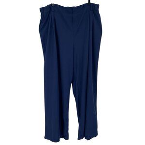 Halara Size 2X Navy Blue Flex High Waisted Pocket Wide Leg Waffle Work Pants